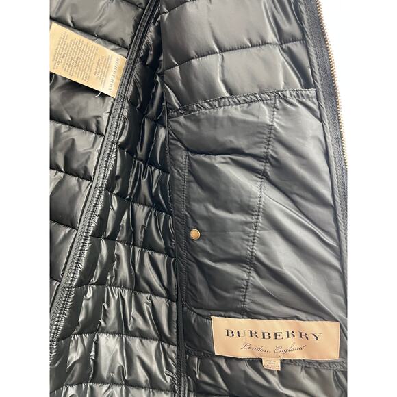 $1,395 Burberry Calver Hall Coat Dark Olive Coat w/ Black Puffy Jacket 8 US NWT - Picture 10 of 16